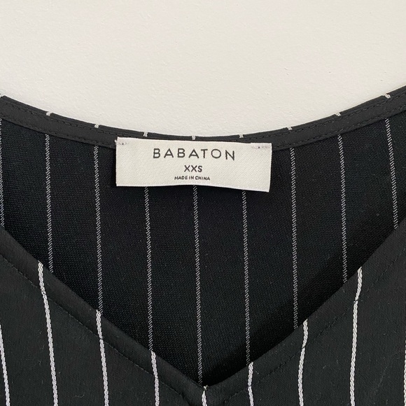 Babaton black pinstripe cami tank top XXS - Picture 3 of 5